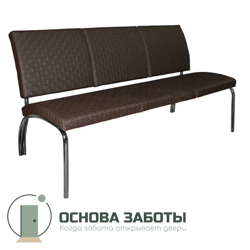 Диван трехместный М124-043 разборный (банкетка трехместная со спинкой)