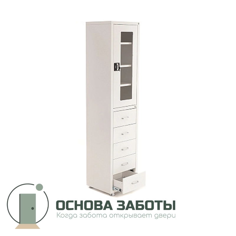 Шкаф медицинский металлический с антибактериальной окраской