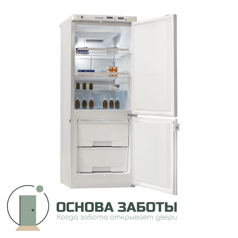 Холодильник комбинированный лабораторный ХЛ-250-1 POZIS (металл/металл)
