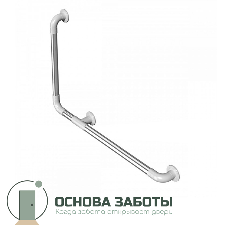 Поручень опорный, углов, тип 2, прав, AISI304+PA, D32