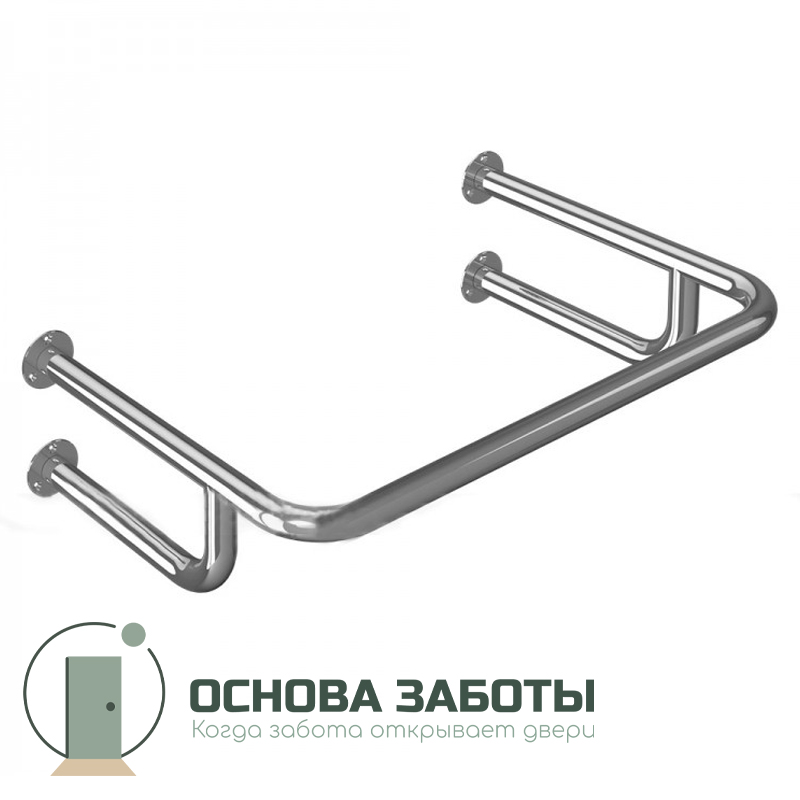 Поручень опорный, пристенный, усиленный, AISI304+PA, D32
