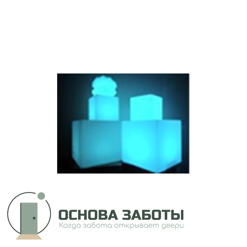 Интерактивный беспроводной световой пуф 300х300мм